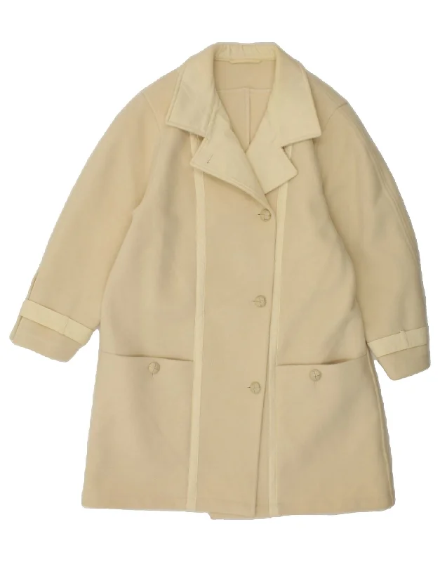 Women's Parka CoatsVINTAGE Womens Overcoat EU 40 Medium Beige New Wool