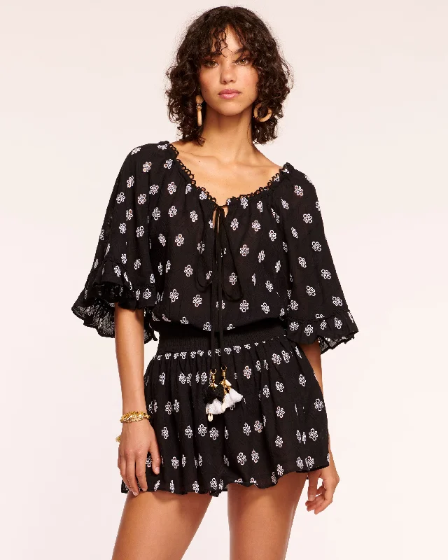 Women's Collarless DressesTena Eyelet Coverup Mini Dress