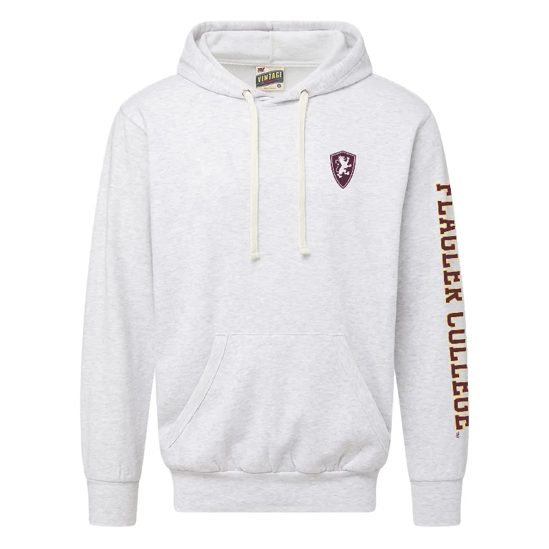 Women's Hooded Sweatshirts with Relaxed WaistFlagler College Sleeve Vintage Fleece Hood