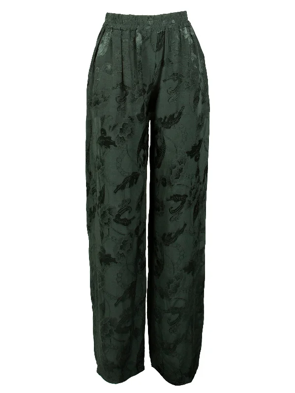 Women's Jodhpurs with V-Shaped HemVAVA trousers - Green Absolute