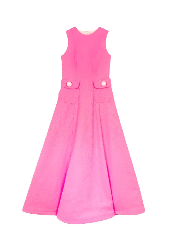 Women's Collarless DressesThe Kelly Gown - Palm Springs Pink