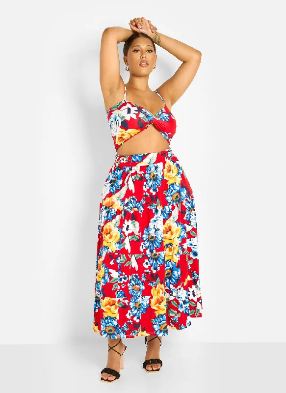 Women's Pencil DressesAnalise Floral Print Skater Maxi Skirt