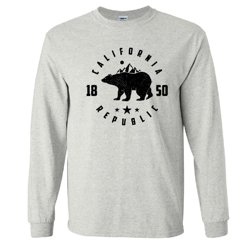 Women's Hooded Sweatshirts with Straight WaistCalifornia Republic Mountains Long Sleeve Shirt