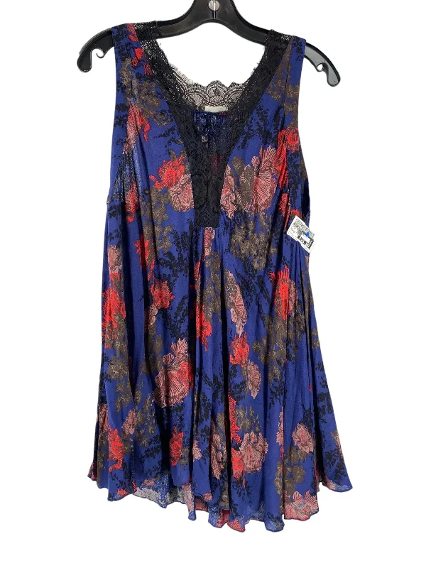 Women's Bell-Sleeve DressesBlue Dress Casual Short Free People, Size Xs