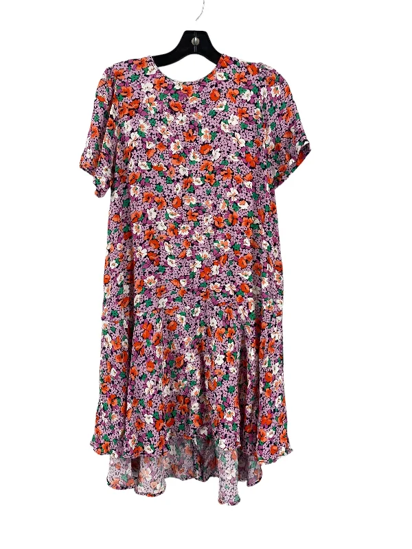 Women's Cap-Sleeve DressesFloral Print Dress Casual Short Ann Taylor, Size M