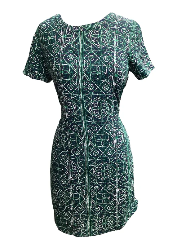 Women's Asymmetrical DressesGreen Dress Casual Short Adrienne Vittadini, Size 8