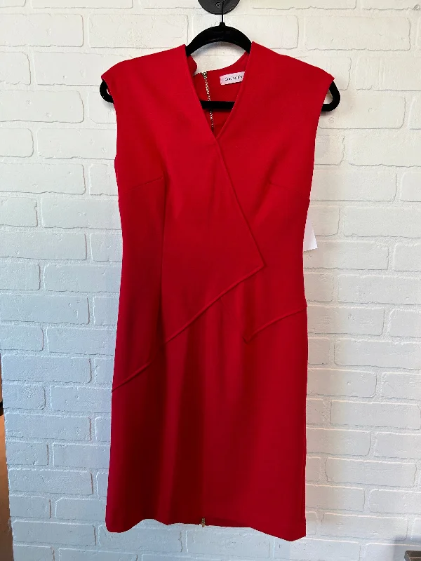 Women's Pleated DressesRed Dress Work Calvin Klein, Size S