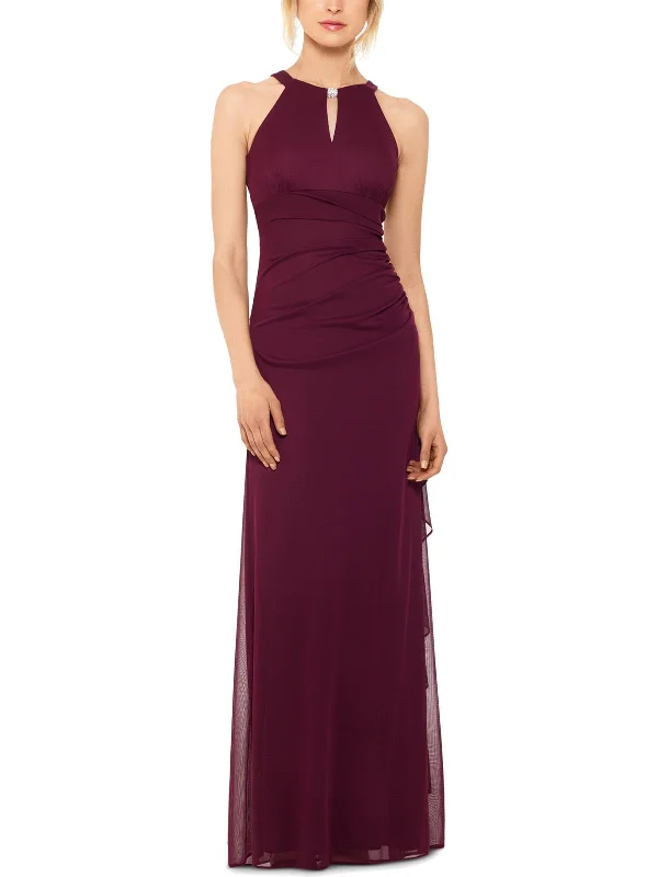 Women's Sweetheart-Neck DressesWomens Embellished Keyhole Evening Dress