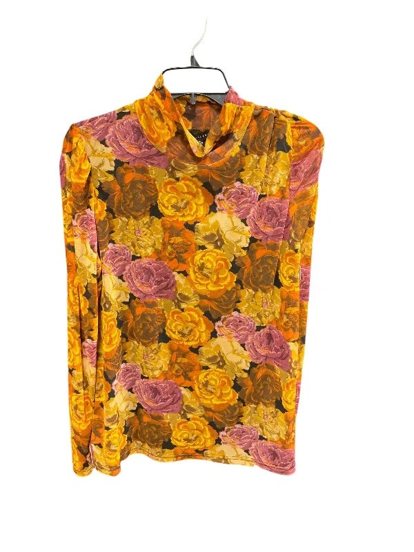 Women's Blouse for HolidayTop Long Sleeve Basic By Jane And Delancey In Floral Print, Size: Xl