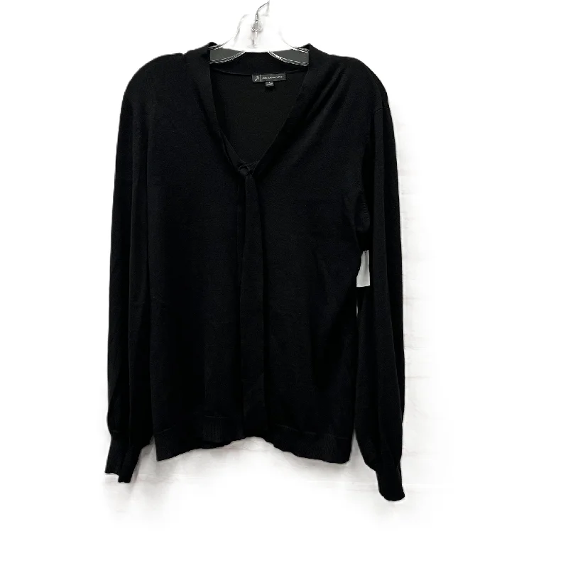 Women's Blouse with SequinsTop Long Sleeve By Adrianna Papell In Black, Size: L