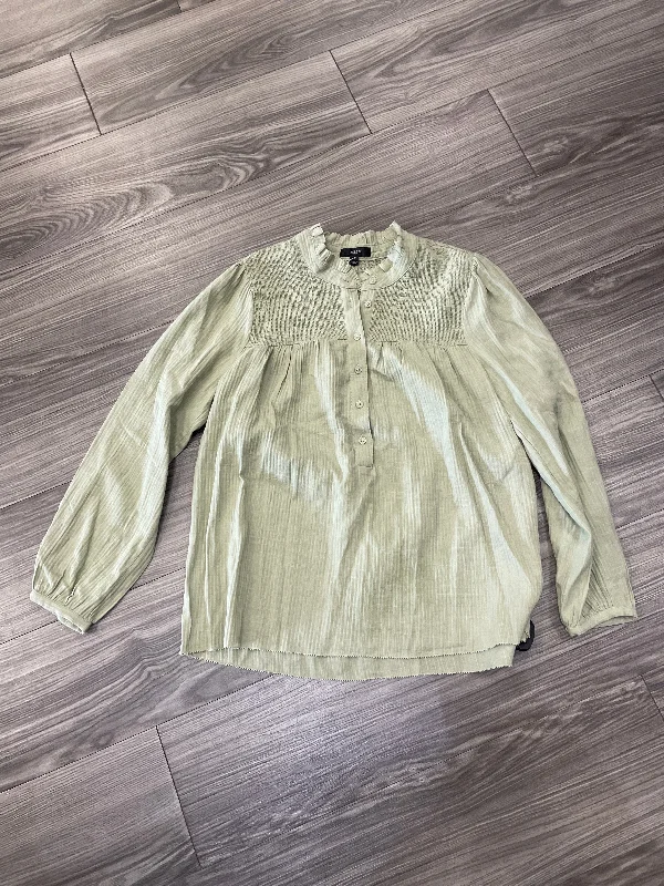 Women's Blouse with SleevelessTop Long Sleeve By J. Crew In Green, Size: S