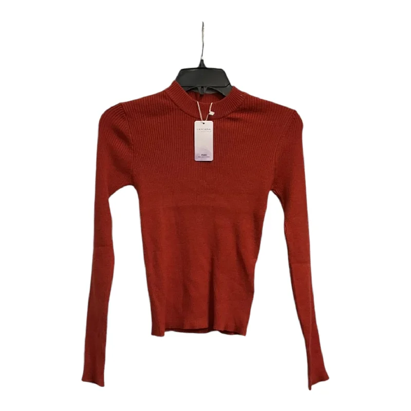 Women's Blouse with Straight HemTop Long Sleeve By Lascana In Red, Size: S