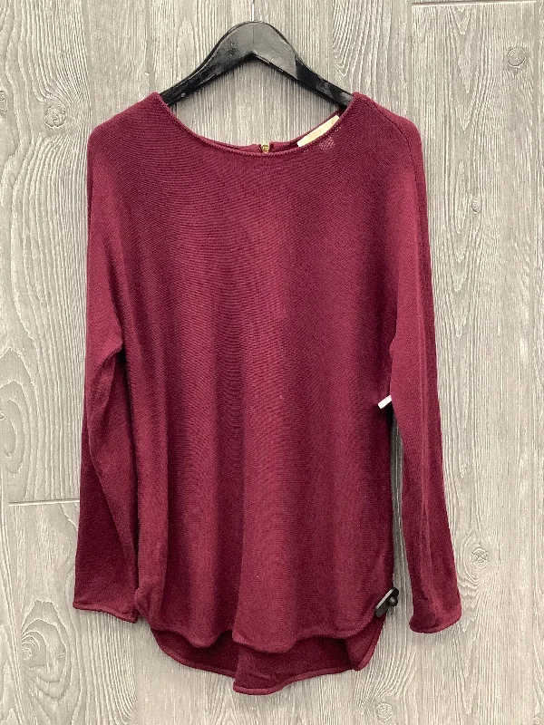 Women's Blouse with PatchesTop Long Sleeve By Michael By Michael Kors In Purple, Size: M