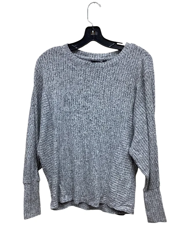 Women's Blouse with ShirringTop Long Sleeve By Simply Vera In Grey, Size: Xs