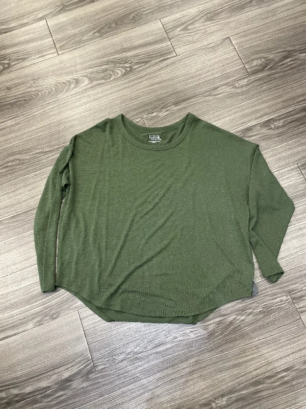 Women's Blouse for PartyTop Long Sleeve By Time And Tru In Green, Size: Xl