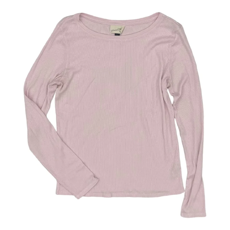 Women's Blouse with BeltTop Ls Basic By Universal Thread In Pink, Size:L