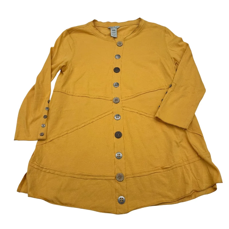 Women's Long-Sleeve BlouseTop Ls By Multiples In Yellow, Size:S