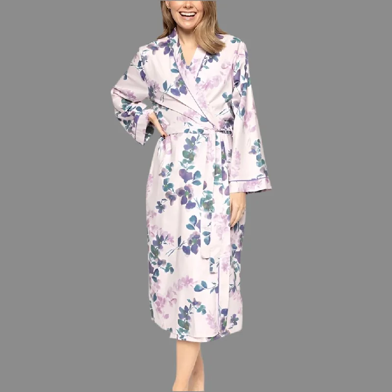 women's pajamas with a classic designCyberjammies - Camilla Robe - Floral