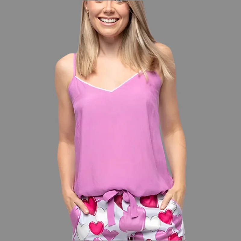 women's pajamas with adjustable strapsCyberjammies - Viola Cami - Pink