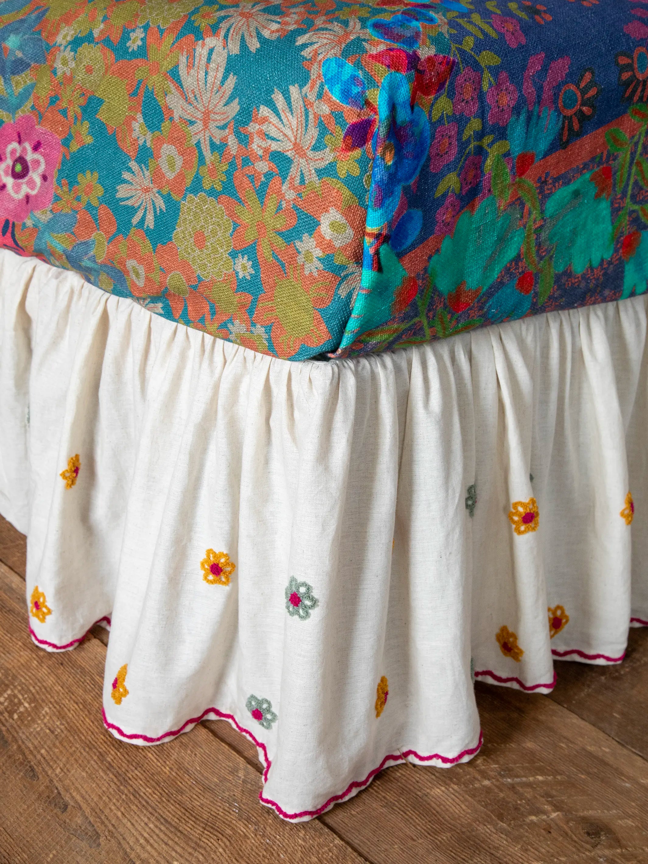 women's pajamas in a cozy, plush fabricGoes With Everything Tufted Bed Skirt